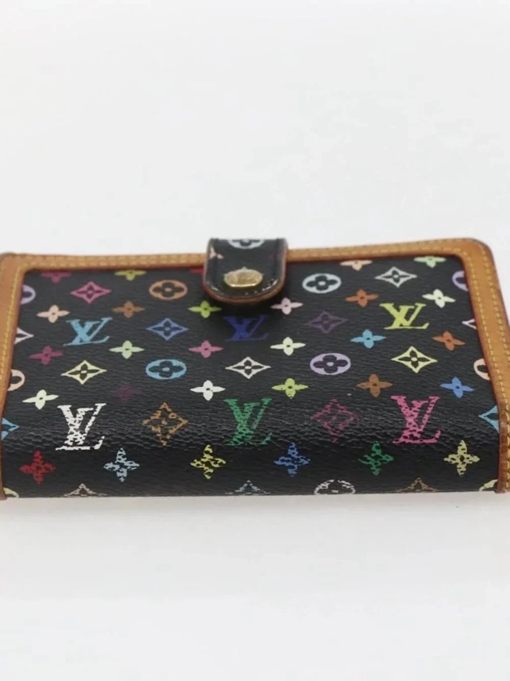 LOUIS VUITTON Multicolor Portefeuille Viennois Wallet Black M92988 Auth am10211 - Picture 6 of 16